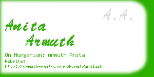 anita armuth business card